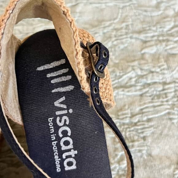 Viscata Barcelona Satuna Limited Edition Canvas Espadrille Wedges Size 9 EU 40 - Picture 7 of 13